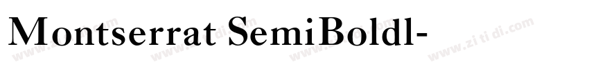 Montserrat SemiBoldl字体转换